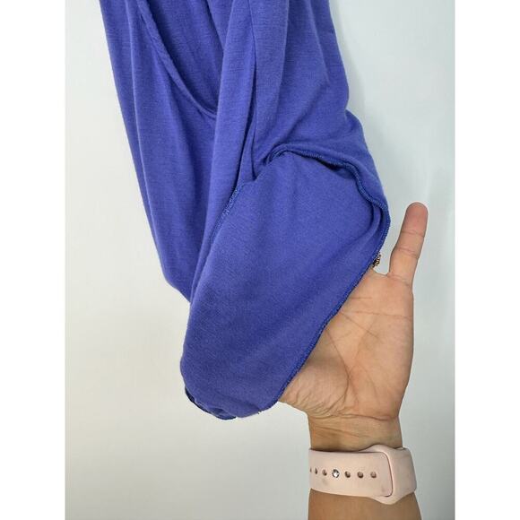 Rachel Pally Halter Purple Henley Buttoned Bodysuit - Picture 4 of 6